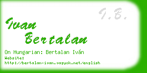 ivan bertalan business card